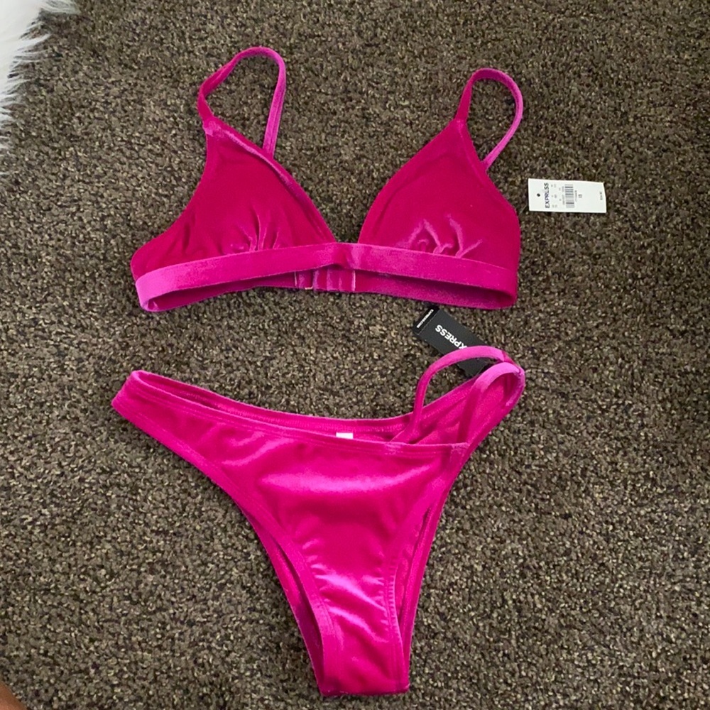 Express Pink Velvet Swim Bikini